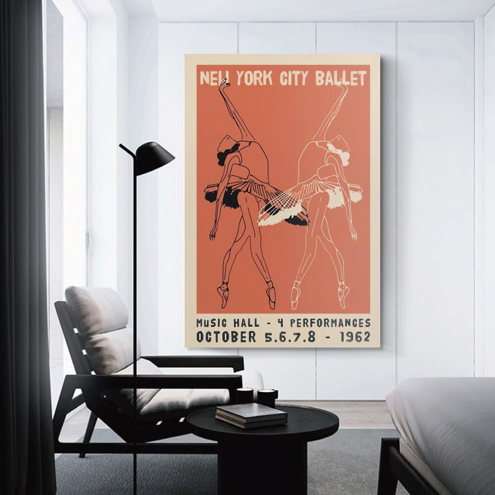 Vintage New York City Ballet Dance Posters - Abstract Art Canvas